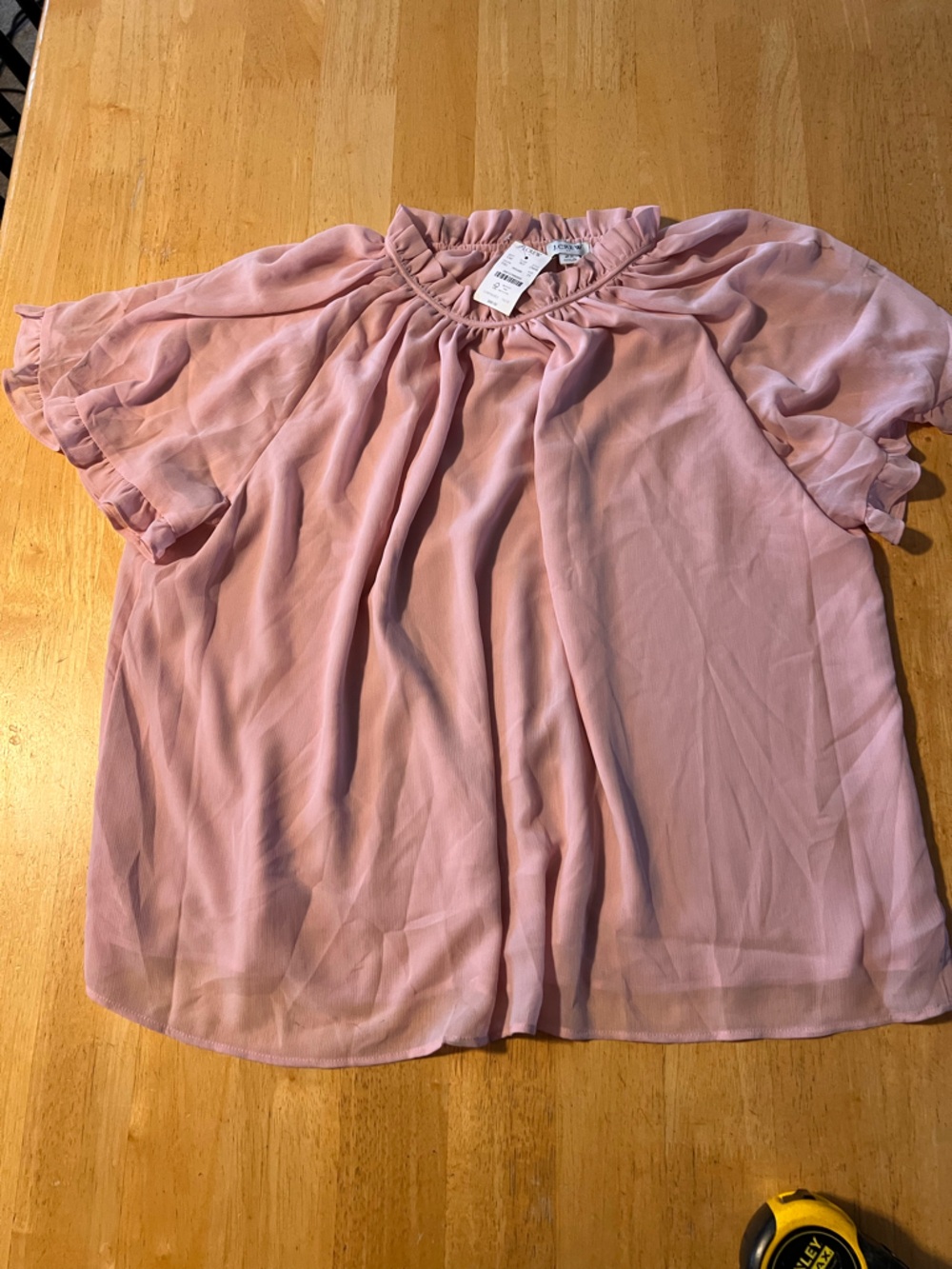 J. Crew Dusty Rose Ruffle Blouse